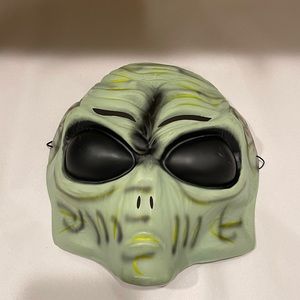 Vintage 1999 Disguise Inc. Adult One Size Alien Head Halloween Mask